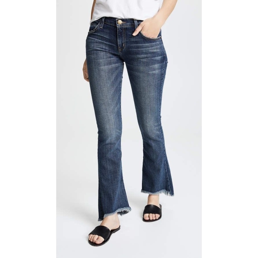 Current/Elliott The Flip Flop Jean Women 26 Raw Hem Bootcut Grunge Coastal Boho